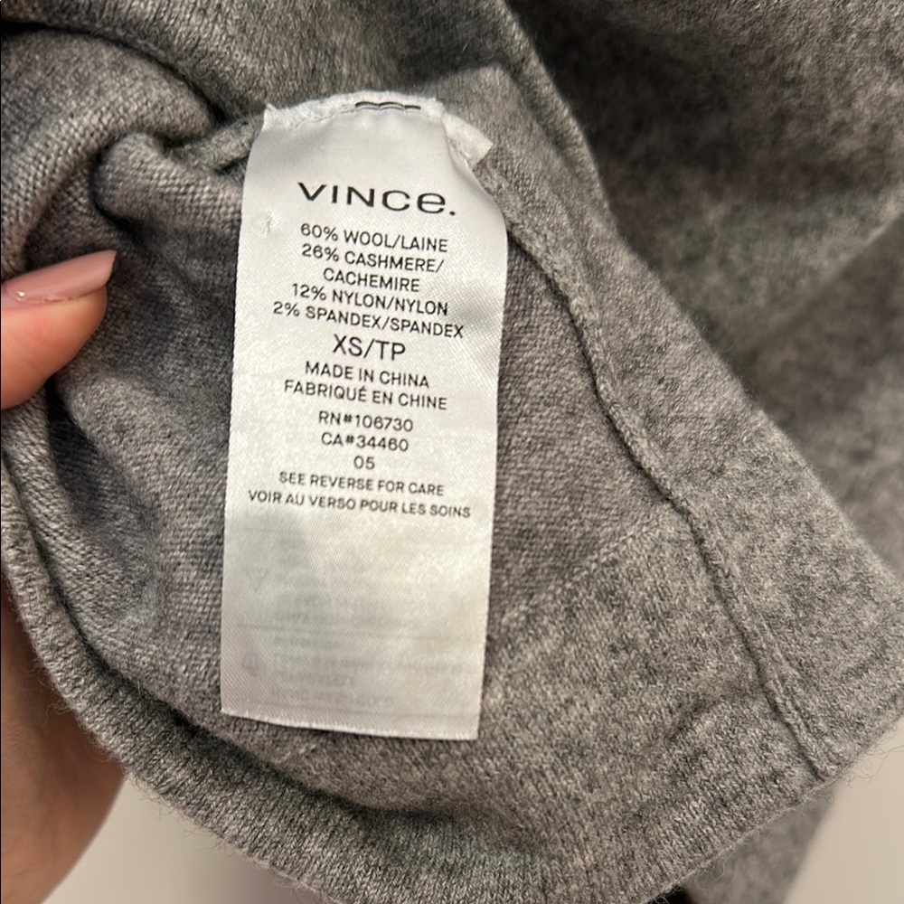 Vince Gray Wool Cashmere Pencil Skirt Knee-Length - Picture 6 of 6